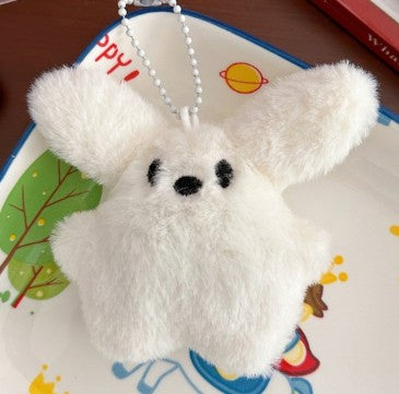 Snow Rice Cake Plush Keyring