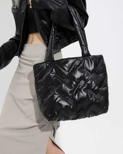 Padded Shoulder Bag – Zigzag Quilted Design