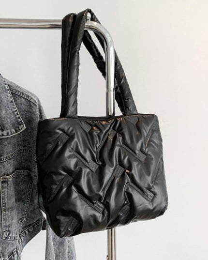 Padded Shoulder Bag – Zigzag Quilted Design