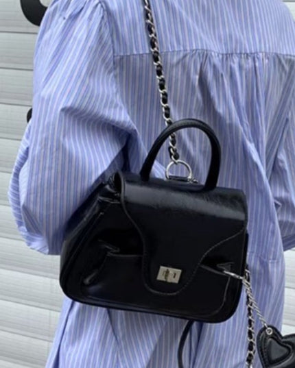 Leather Glossy Mini Backpack