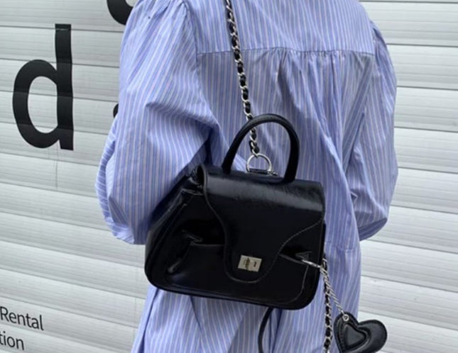 Leather Glossy Mini Backpack